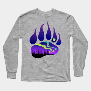 Northern Lights Bear Indigenous WAWEZHI CANADA Long Sleeve T-Shirt